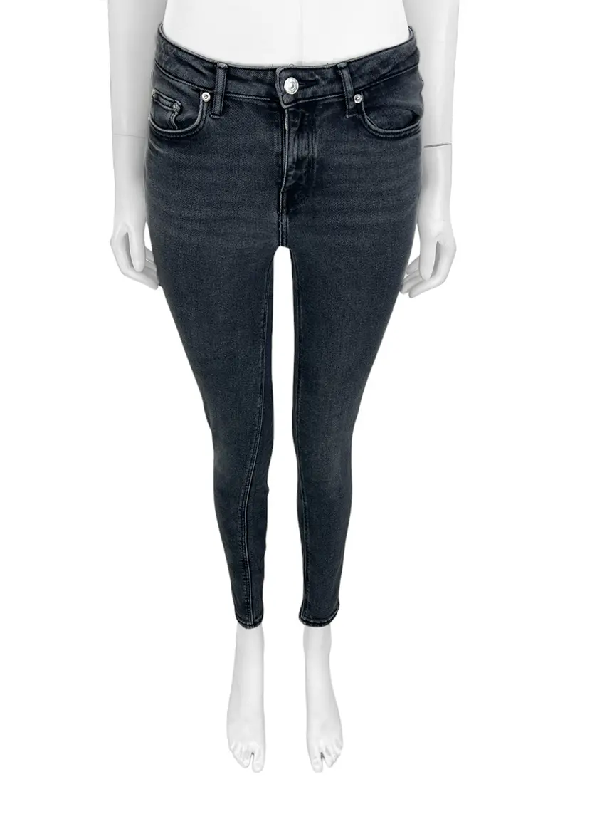 Calça Zara Jeans Preto KWM332 Original Etiqueta Única - Main Image