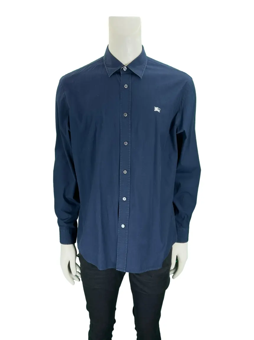 Camisa burberry azul marinho best sale