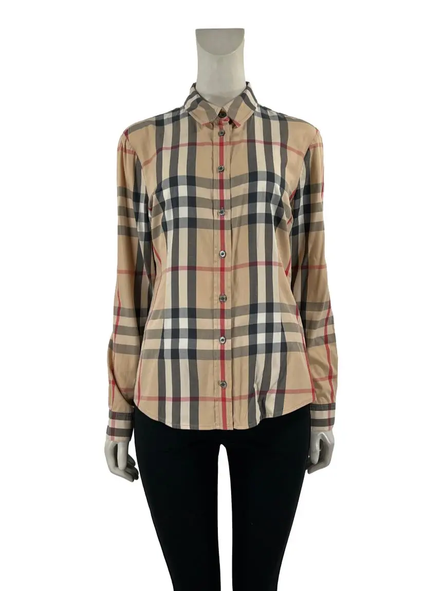 Camisa Burberry Brit Algodão Xadrez - BJZ620 Original | Etiqueta Única