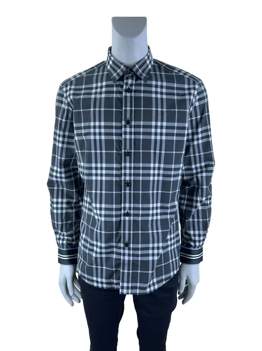 Camisa Burberry Tecido Estampado CNFO37 Original Etiqueta Única