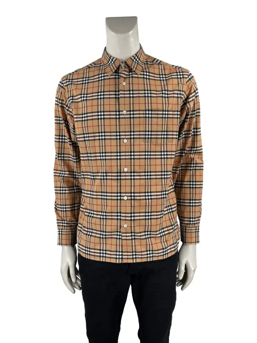 Camisa Burberry Tecido Xadrez - CGEK15 Original | Etiqueta Única
