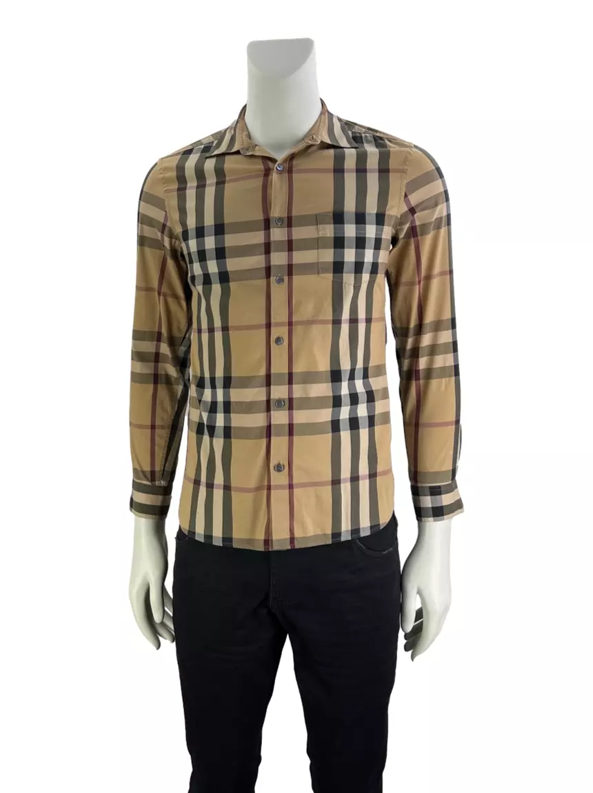 Camisa Burberry Tecido Xadrez Original - TDQ8 | Etiqueta Única