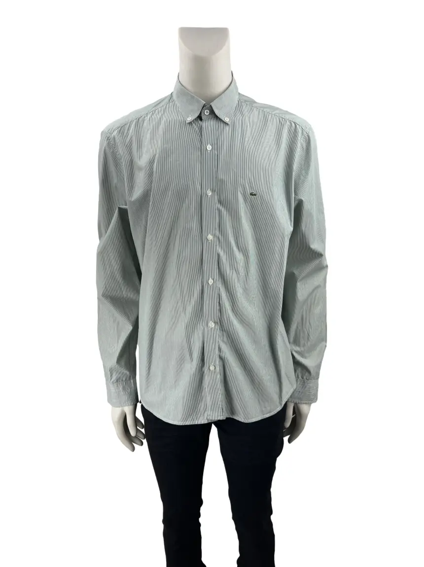 Camisa Lacoste Slim Fit Listrado TDD43 Original Etiqueta Única