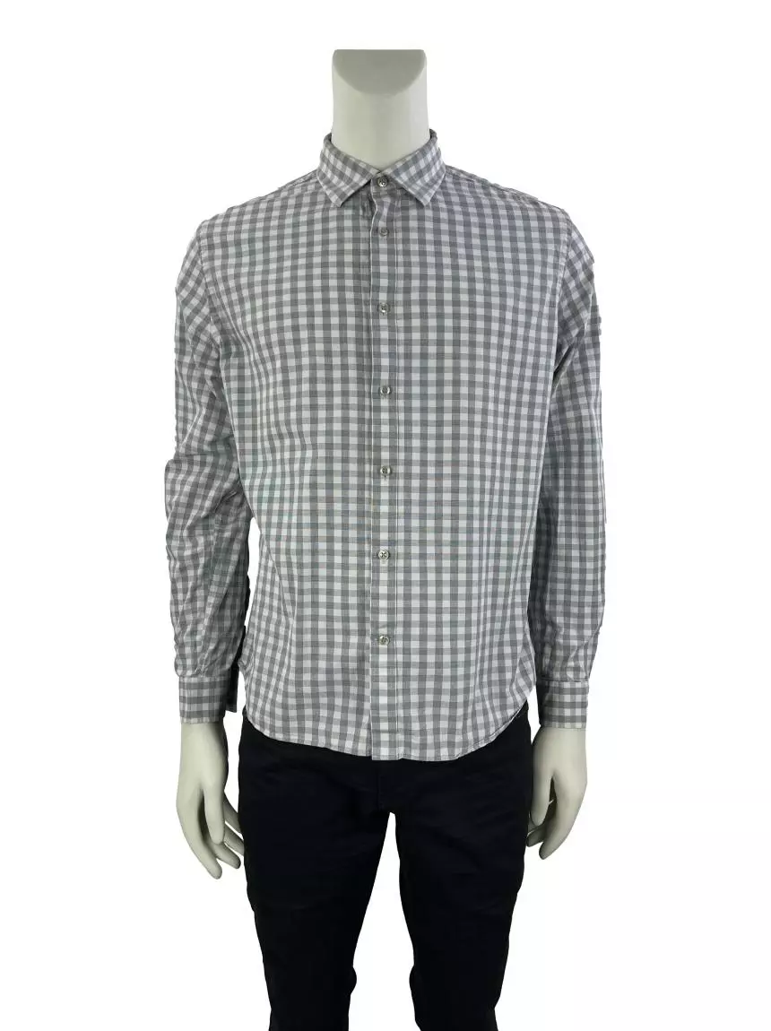 Camisa Michael Kors Xadrez Cinza Original - AFPW6 | Etiqueta Única