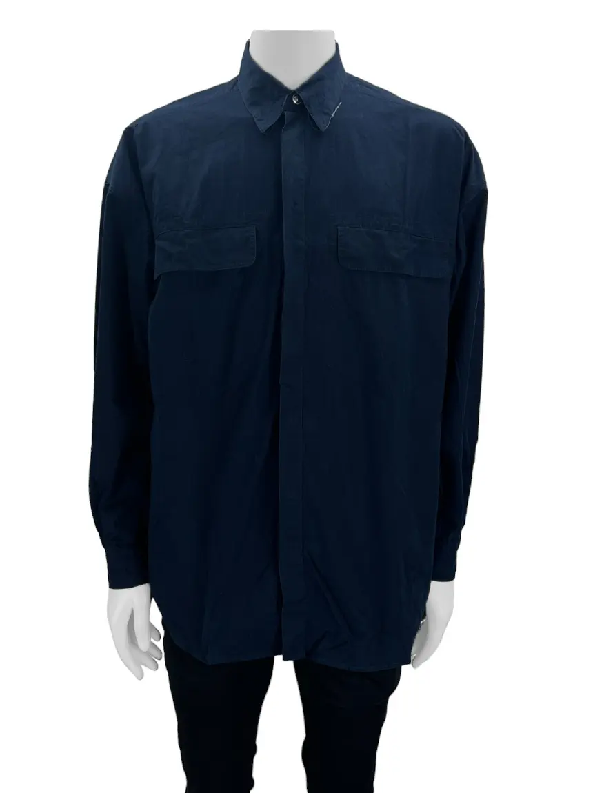 Camisa Versace Jeans Couture Azul Marinho Original Etiqueta Unica