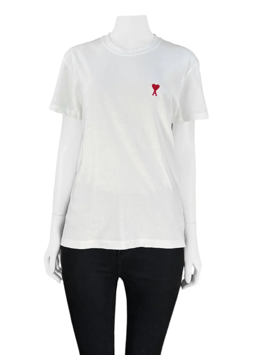 J♡A様確認用 Camiseta AMI Paris Tecido Branco - PFJ207 Original | Etiqueta Única
