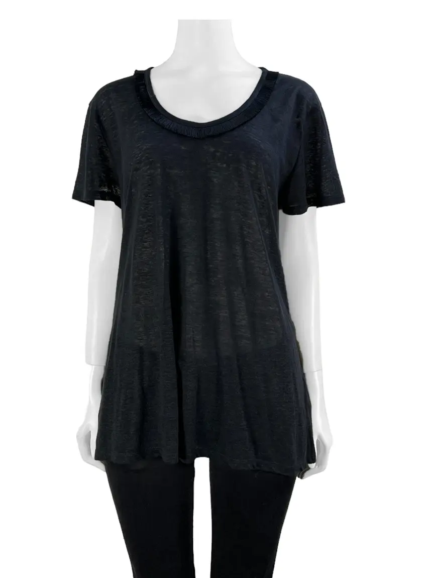 Camiseta Burberry Basic Preta CIKY33 Original Etiqueta Única