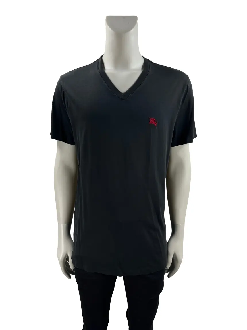 Camiseta Burberry Bordada Preta JMJ578 Original Etiqueta Única - Main Image