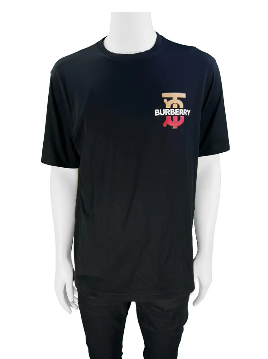 Camiseta Burberry Gately Preta CGPR12 Original Etiqueta Única