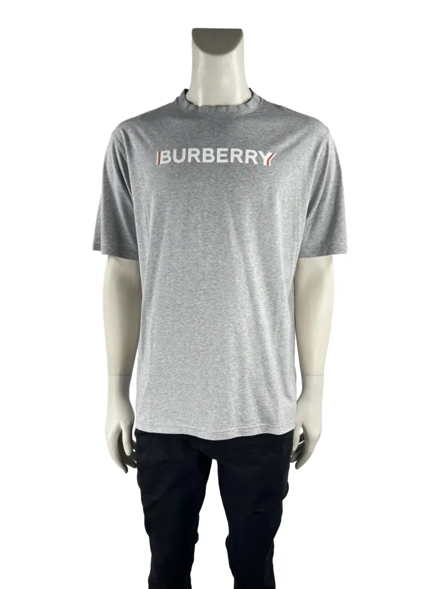 BURBERRY グレー Tシャツ Camiseta Burberry Logo Cinza Mescla - CEVZ376 Original | Etiqueta