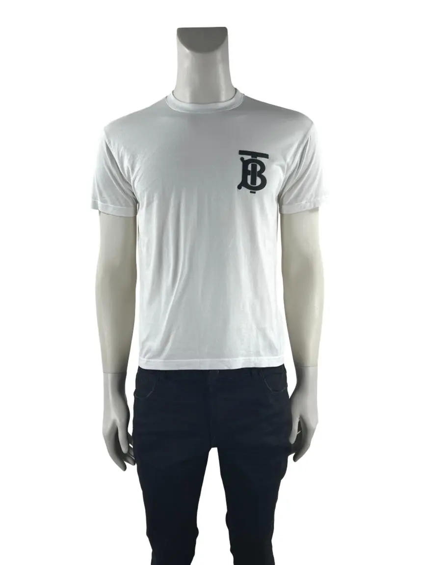 Camiseta Burberry TB Logo Branca - CEVZ249 Original | Etiqueta Única