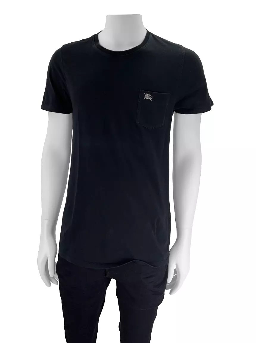 Camiseta Burberry Tecido Preto FI349 Original Etiqueta Única