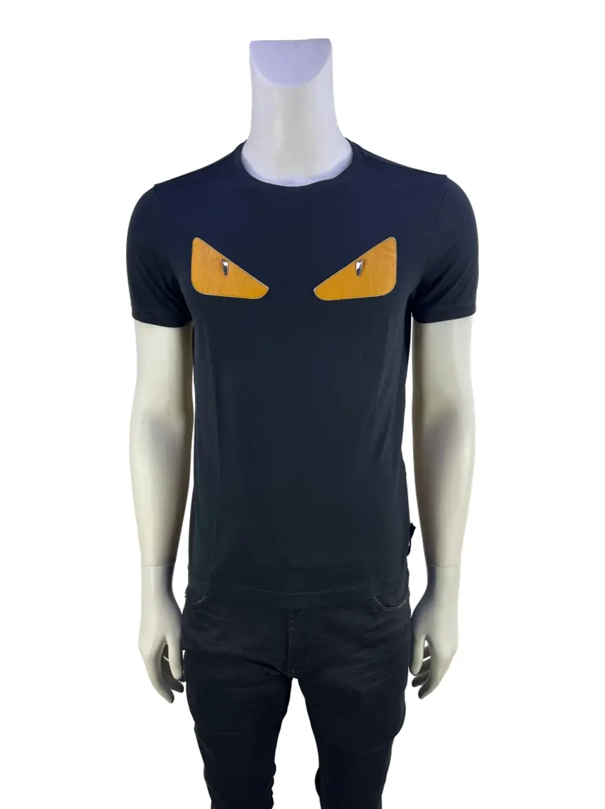 Camiseta Fendi Monster Eye Preta - LTA383 Original | Etiqueta Única