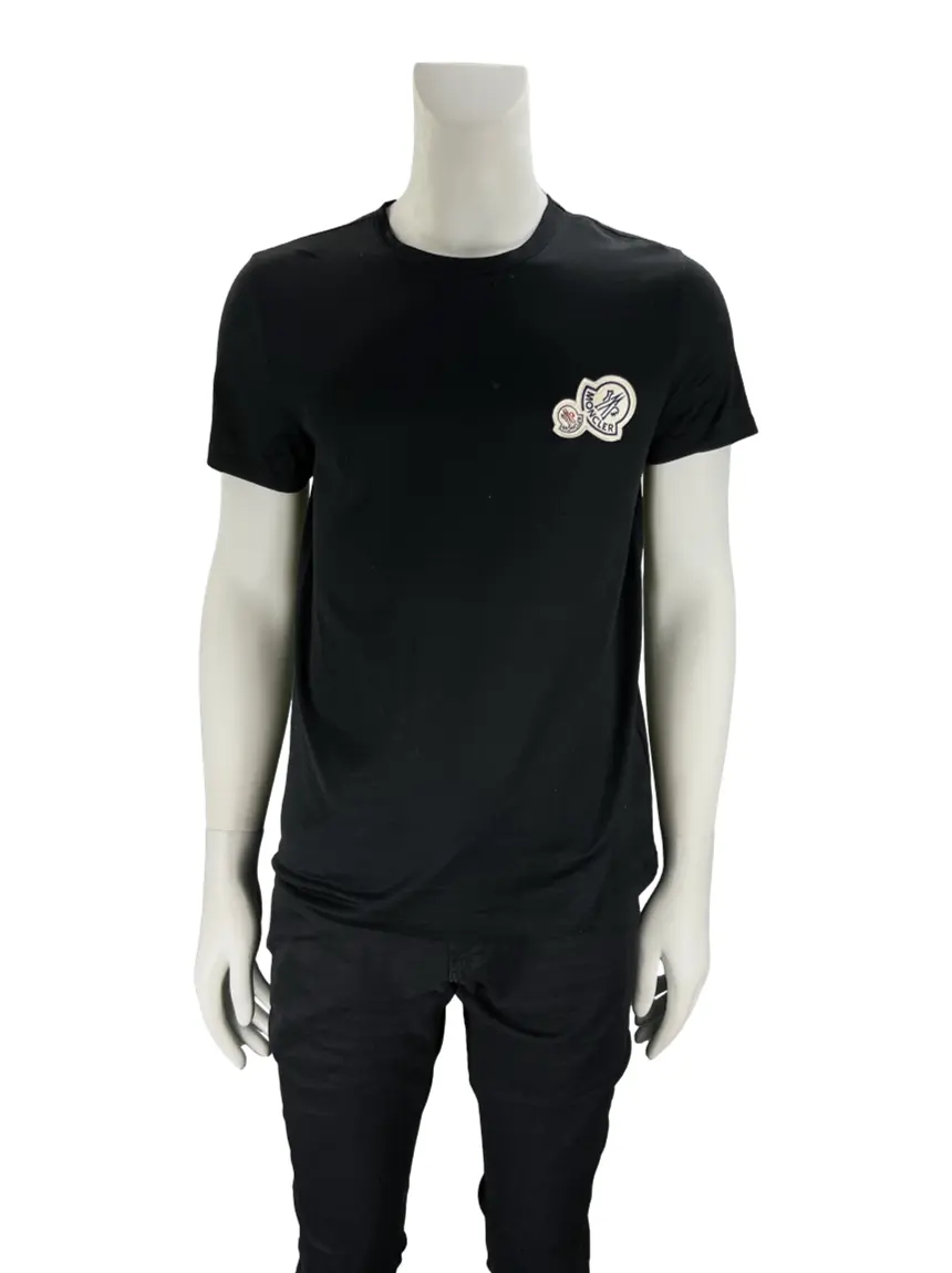 Camiseta Moncler Maglia Logo Preta - QFH90 Original | Etiqueta Única