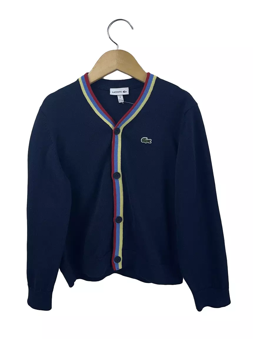 Cardigan Lacoste Tricot Azul - NZI320 Original | Etiqueta Única