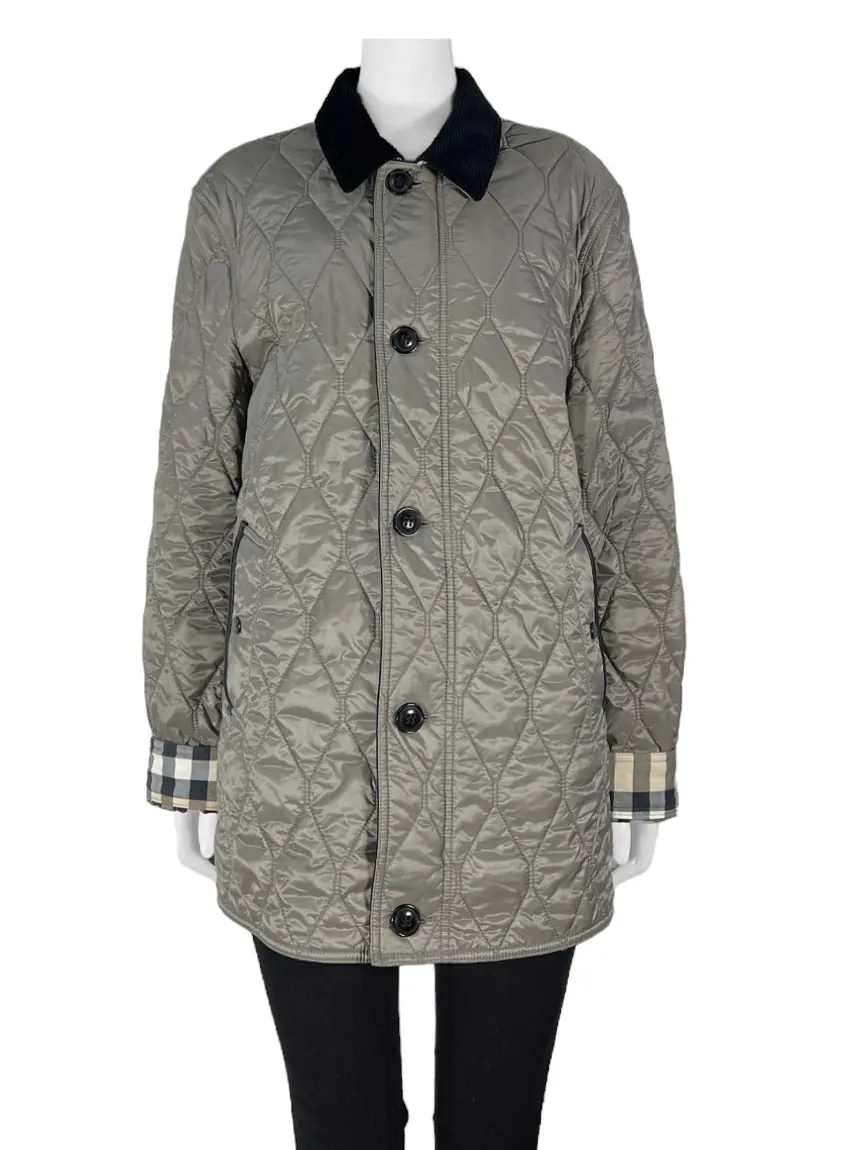 美品✨BURBERRY LONDON ジャケットコート　ダブルフェイス　グレー Casaco Burberry London England Cinza - BHHI63 Original | Etiqueta
