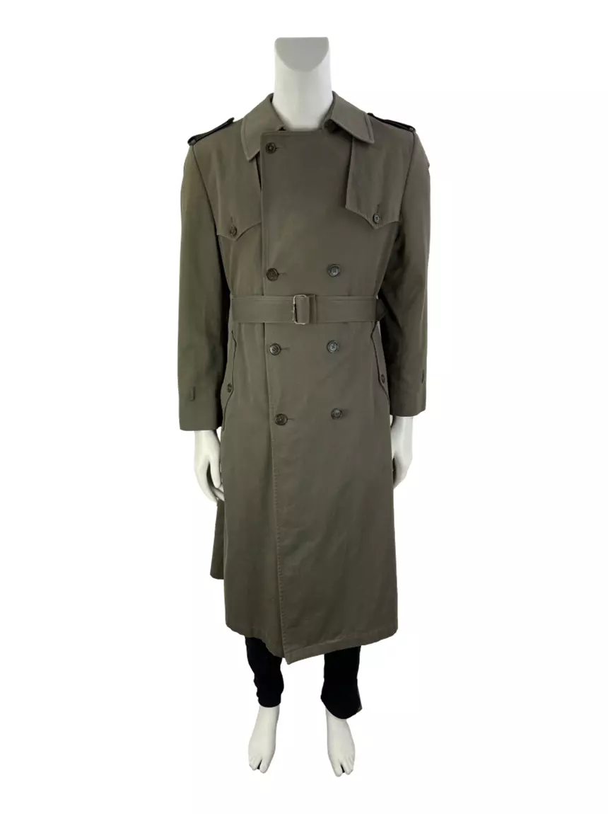 [美品] 80s Christian Dior trench coat Casaco Christian Dior Vintage Monsieur Trench Coat Verde - AFTR1
