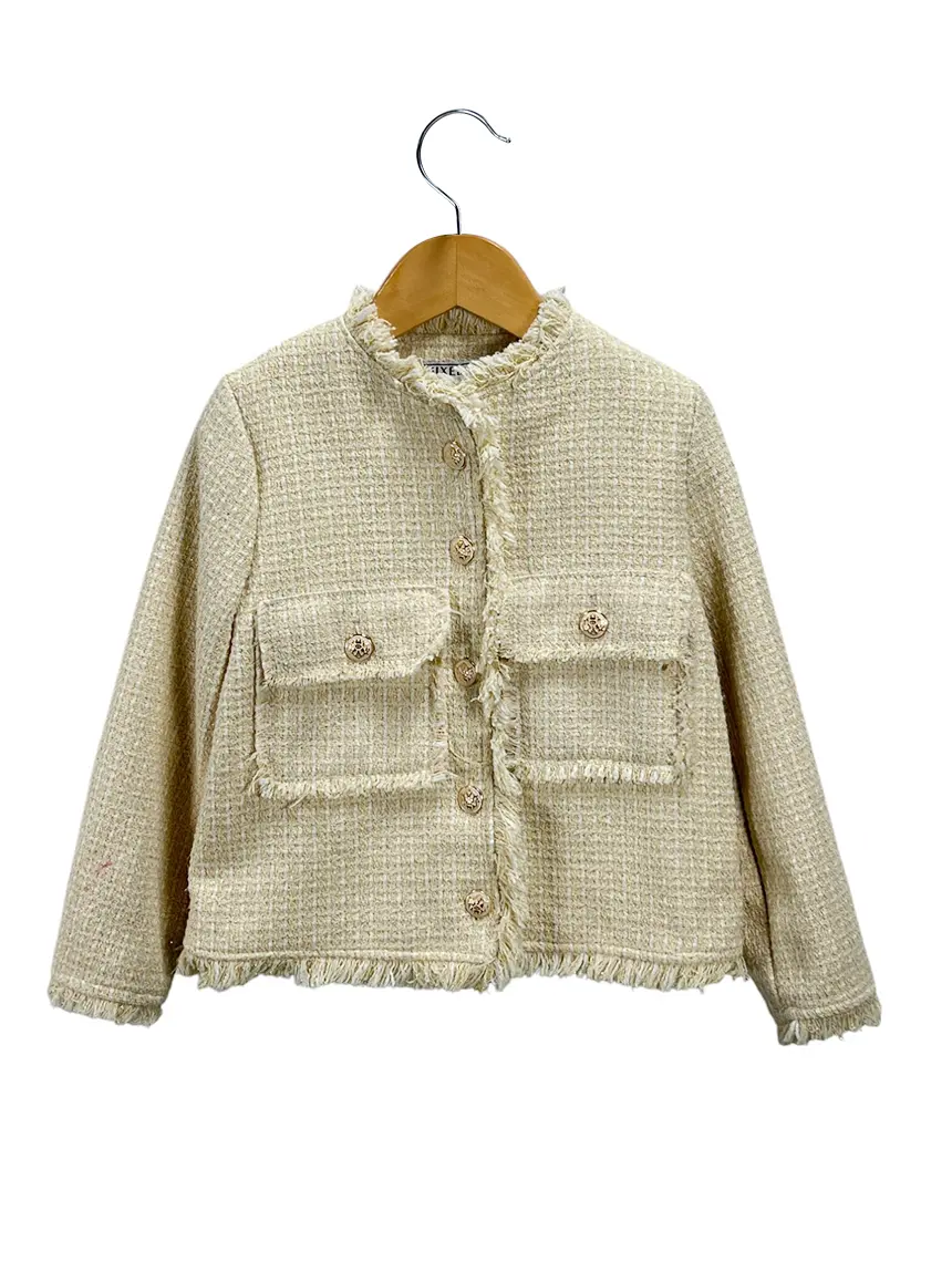 Casaco Mixed Tweed Bege - RJN1302 Original | Etiqueta Única