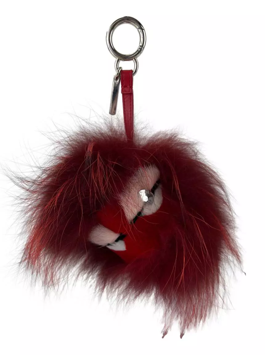 Chaveiro Fendi Furry Cracker Vermelho - CBY797 Original | Etiqueta