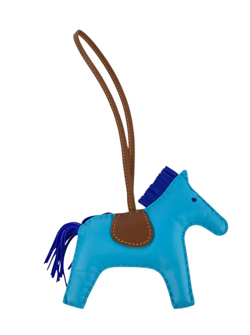 Chaveiro Hermès Charm Rodeo Horse Milo Azul - BHID4 Original