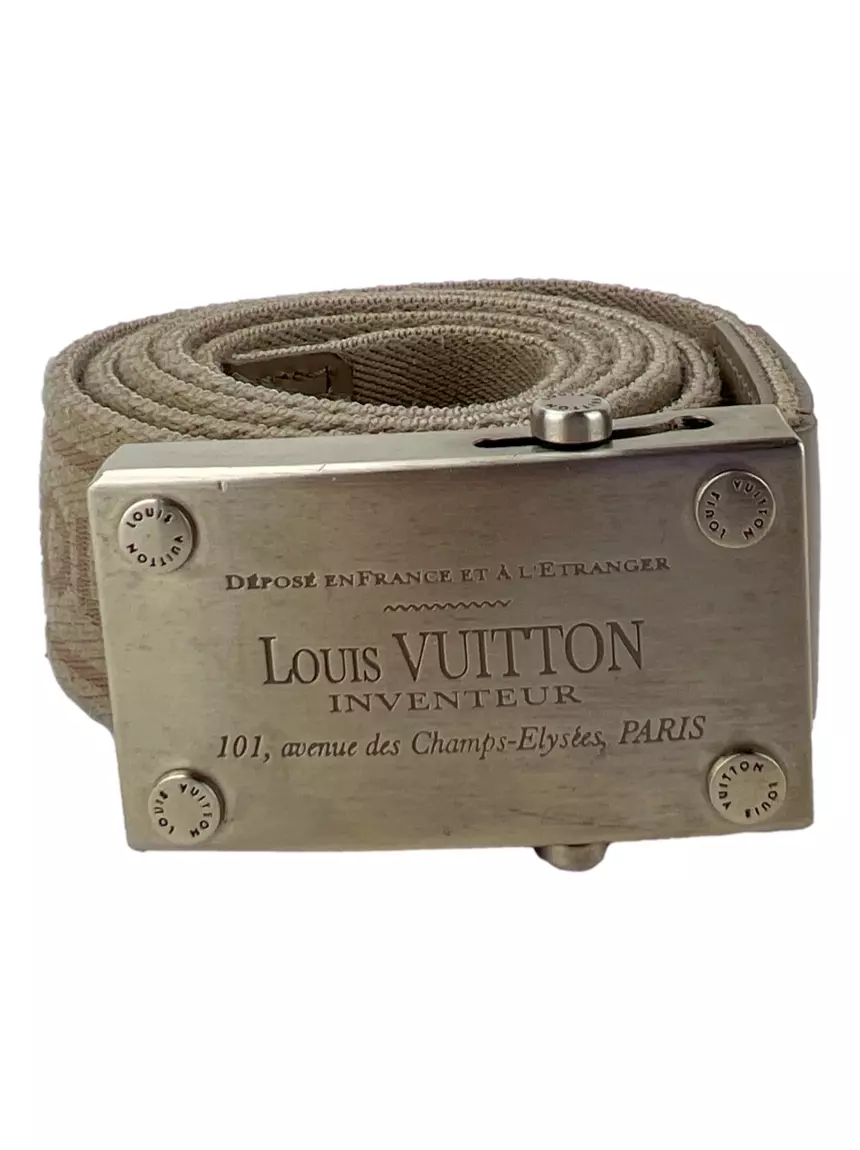 Cinto Louis Vuitton Inventeur Bengale Cinza Original - ABBF21