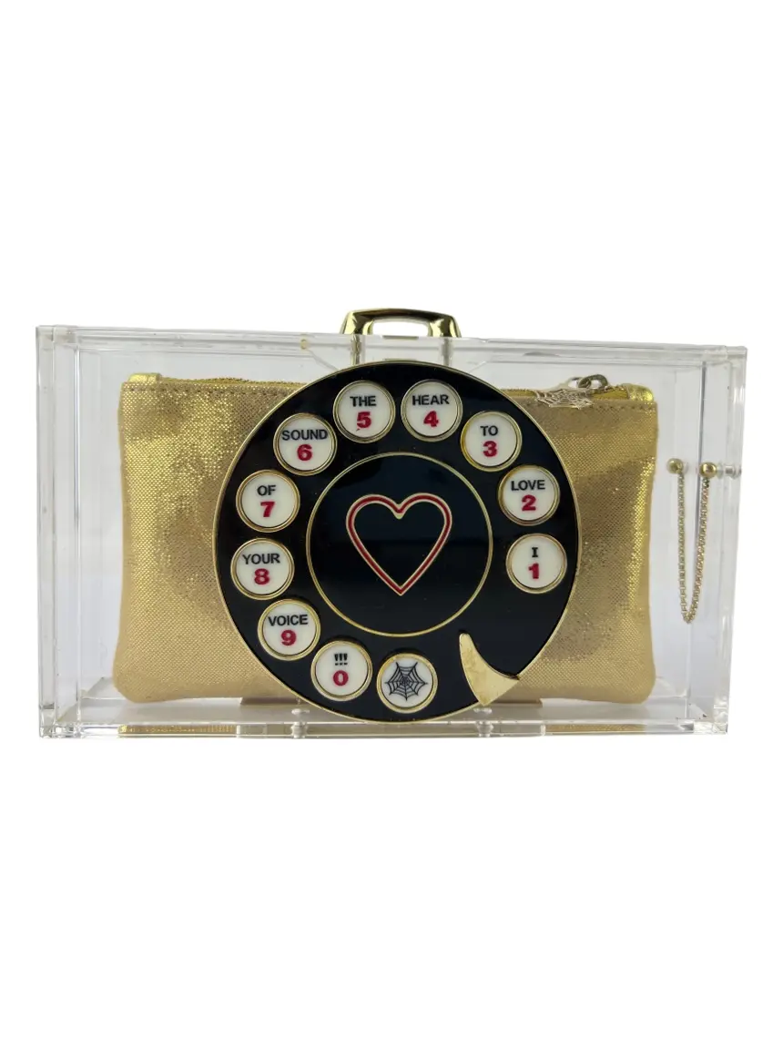 Clutch Charlotte Olympia Acrylic Telephone Transparente AOP92