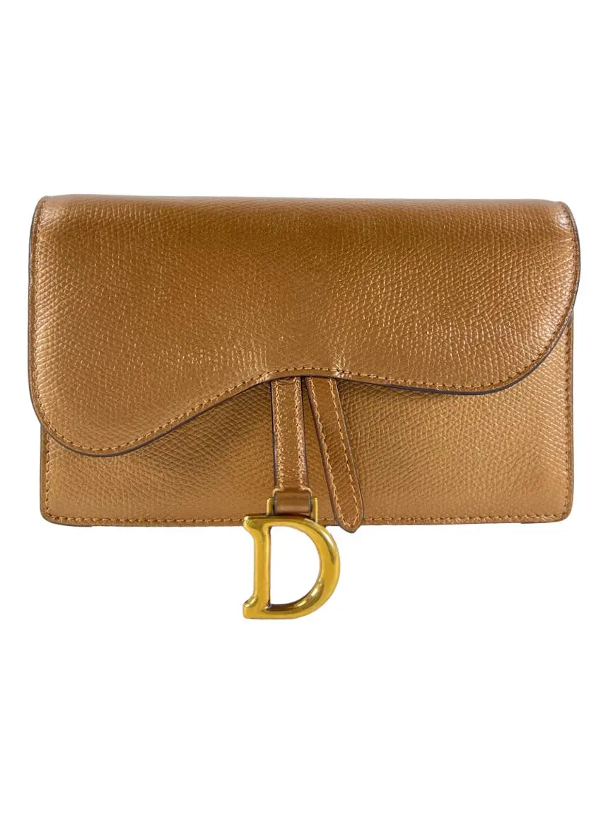 Christian Dior キュロット Clutch Christian Dior Saddle Dourada - CXGZ2 Original | Etiqueta Única