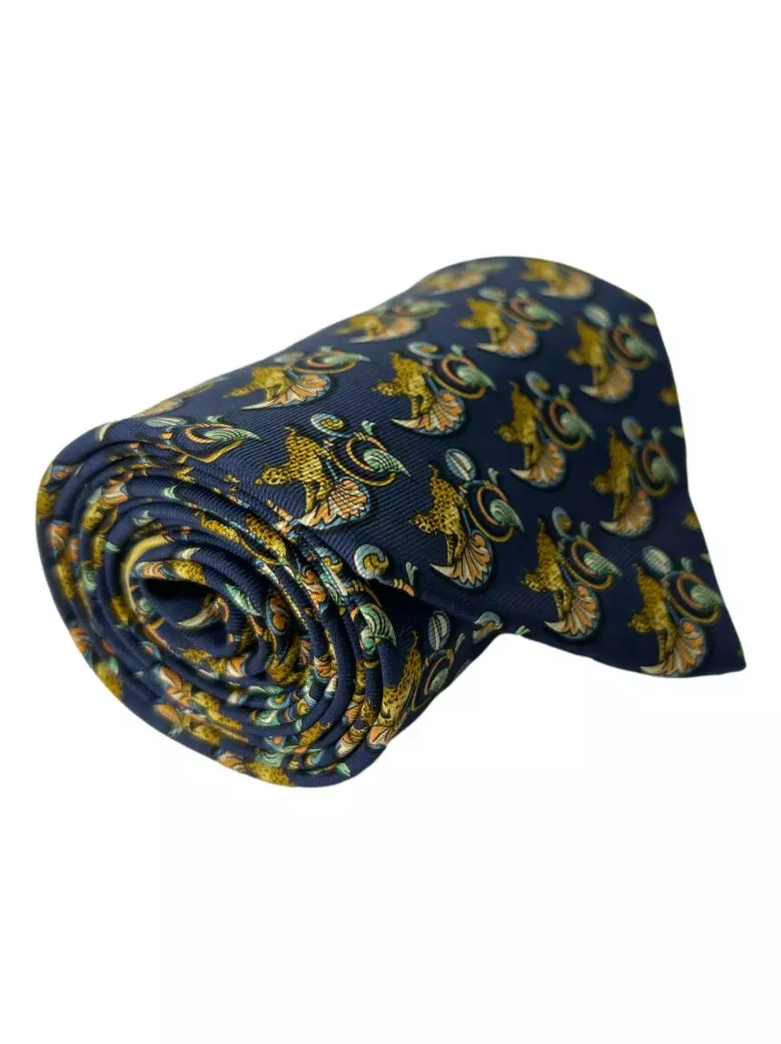 Gravata Salvatore Ferragamo Seda Azul - AAES34 Original 