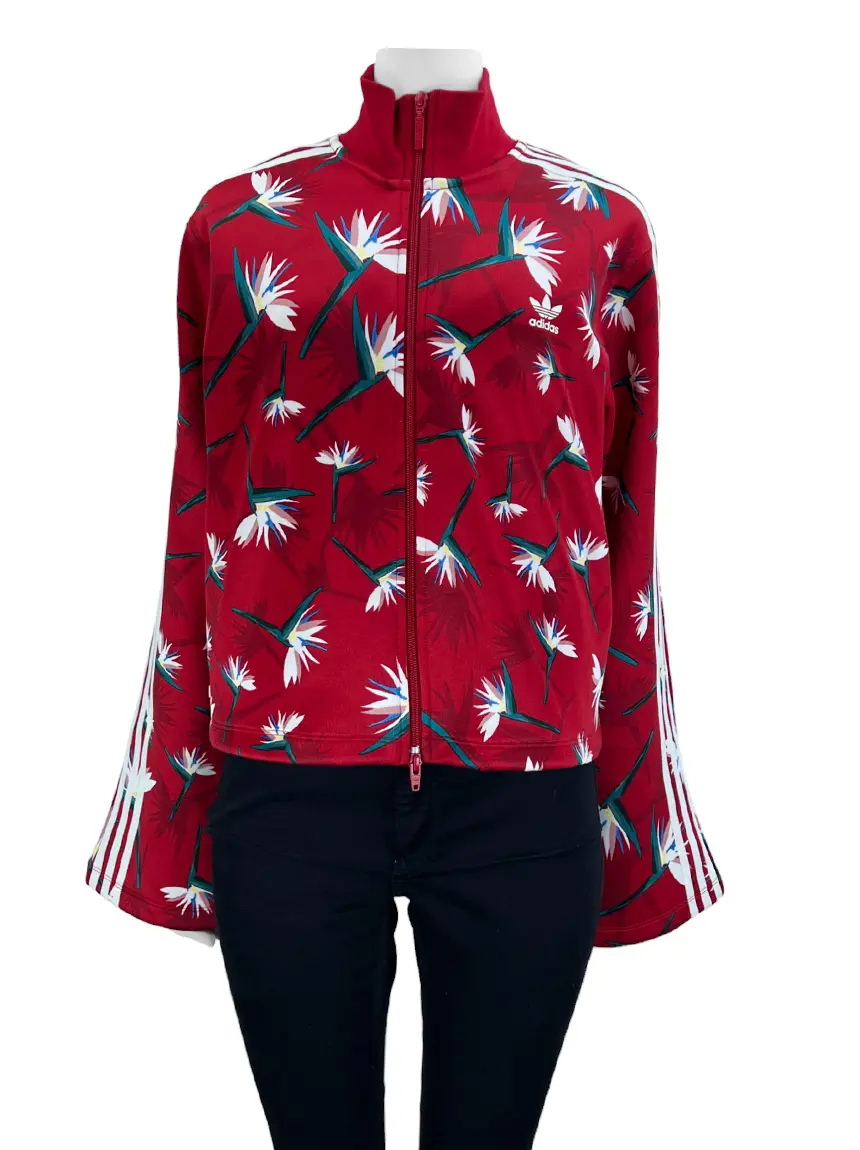 Jaqueta Adidas X Thebe Magugu Beckenbauer Vermelha Floral AFVB85