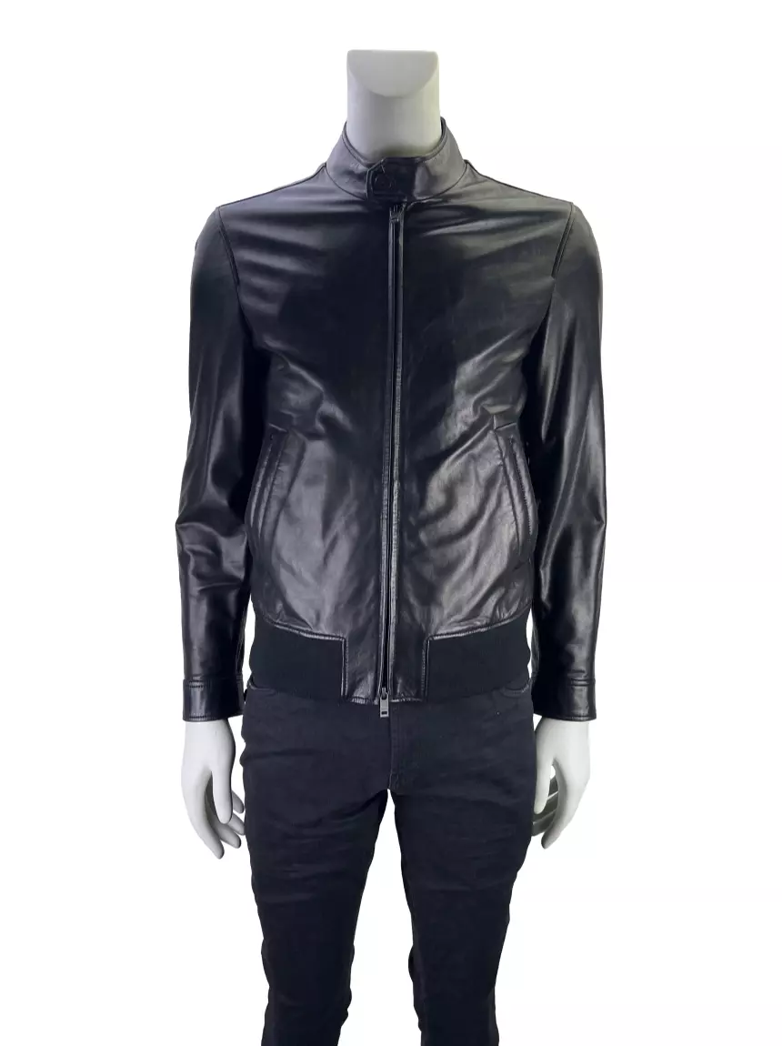 Jaqueta Ermenegildo Zegna Couro Preto - FYS206 Original Jaqueta Ermenegildo Zegna Couro Preto - FYS206 Original