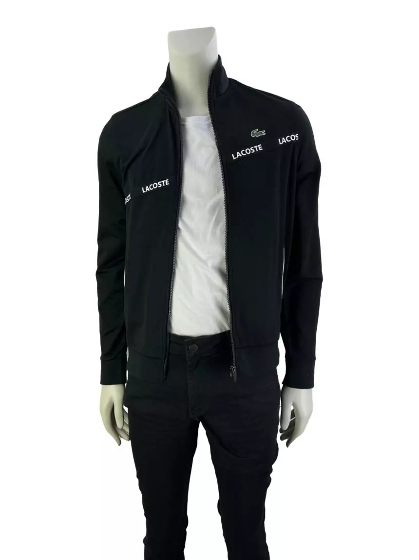 Jaqueta Lacoste Moletom Preto JCM112 Original Etiqueta Única
