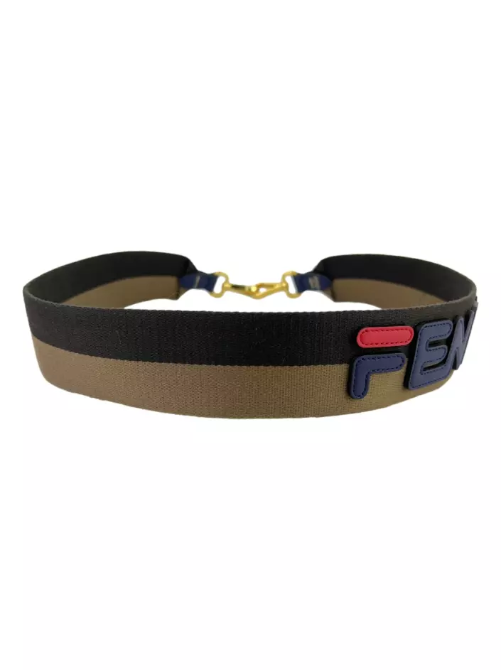 Alcas Fendi X Fila Strap You Web Marrom Original Etiqueta Unica