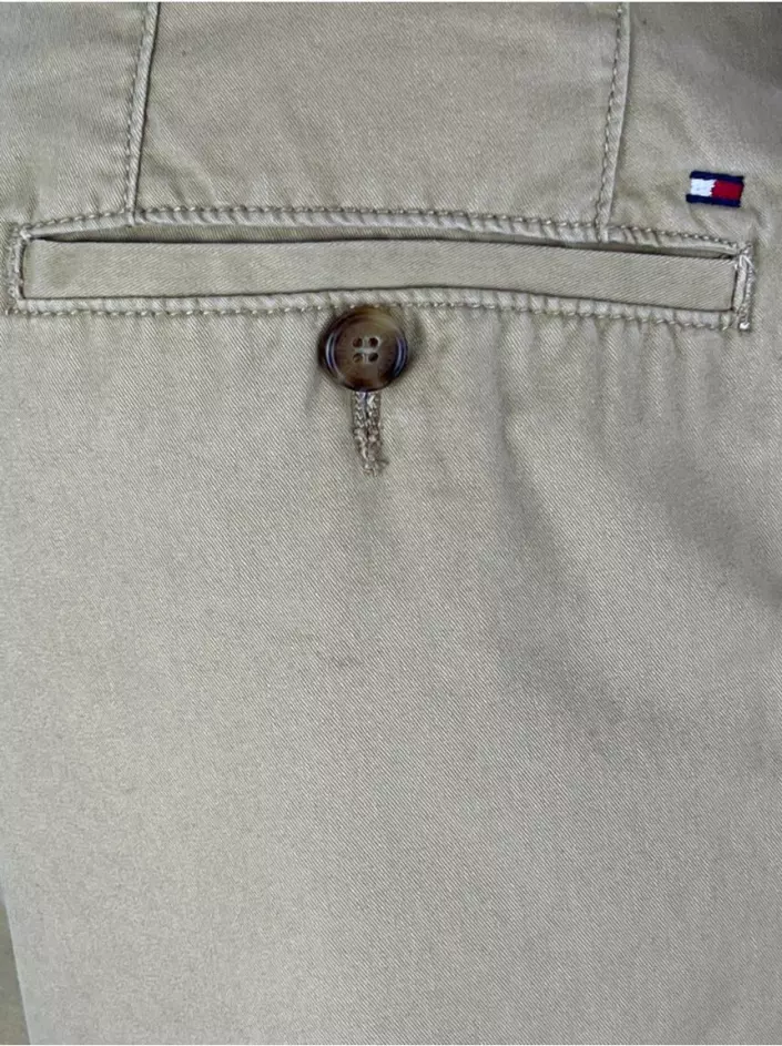 Bermuda Tommy Hilfiger Tecido Bege Original Etiqueta Nica