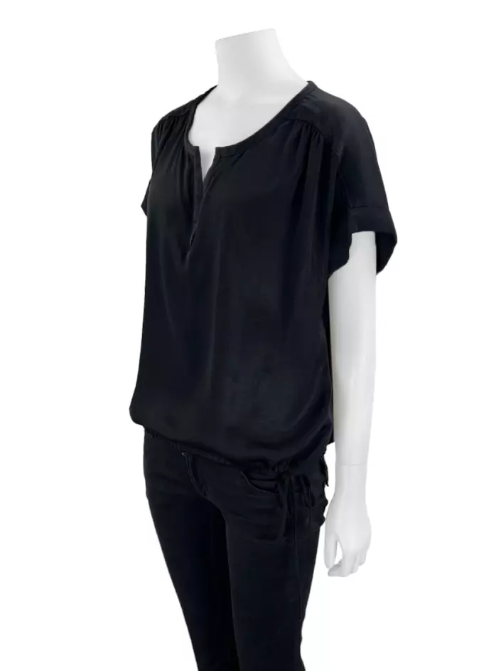 Blusa BCBG Max Azria Tana Preta Original CEWD13 Etiqueta nica