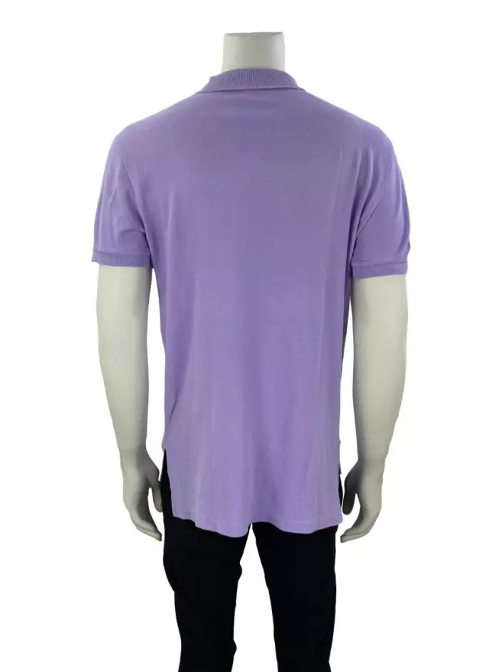 Polo Ralph Lauren Masculina Custom Fit Purple Logo Amarela