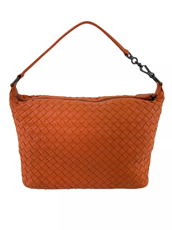 Bolsa Tiracolo Bottega Veneta Ciambrino Laranja Original Etiqueta Unica