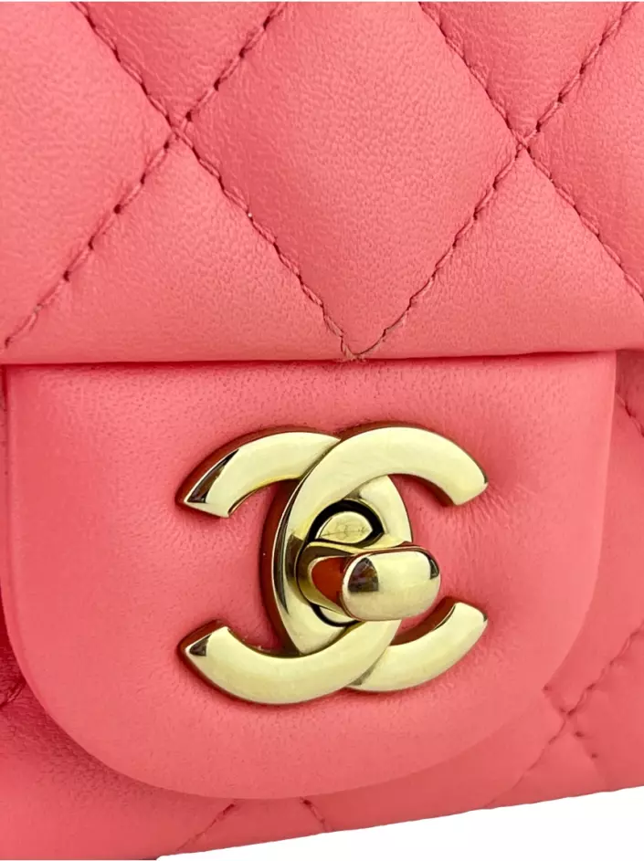 Bolsa Chanel Flap Rosa Original - MZK4, Etiqueta Única