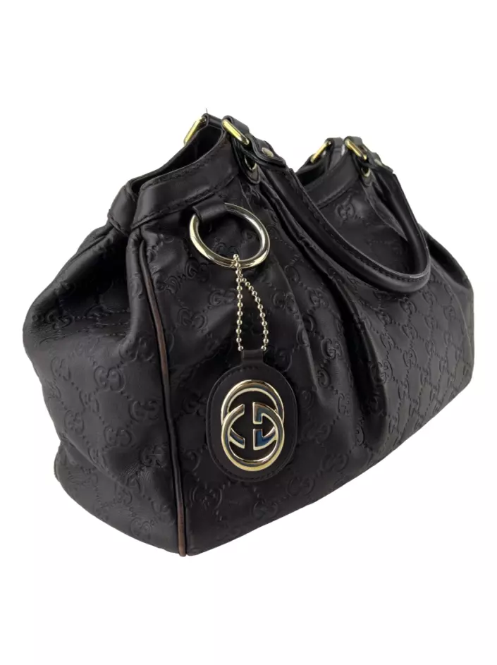 Bolsa Gucci Guccissima Medium Bree Marrom Original - ZPP4