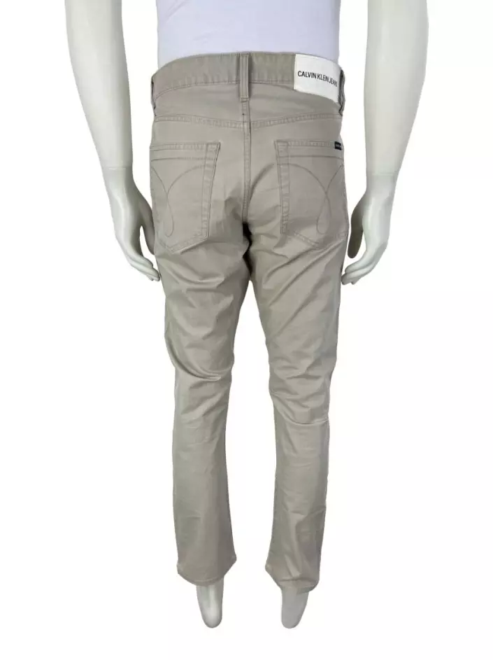 Calça Calvin Klein Reta Bege Original - | Etiqueta Única