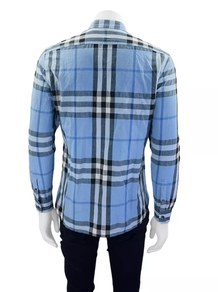 Camisa burberry azul best sale