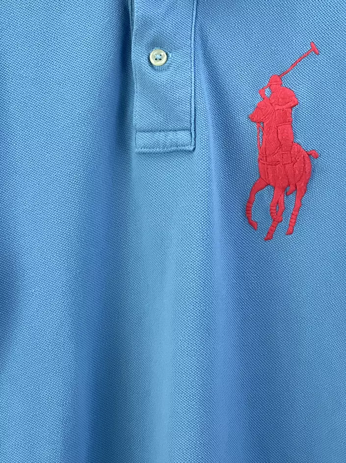 Camisa Polo Ralph Lauren Polo Tecido Azul Original - TNY115