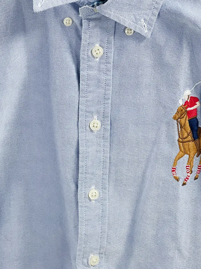 Camisa Ralph Lauren Bordada Azul - CHEI6 Original Etiqueta Única