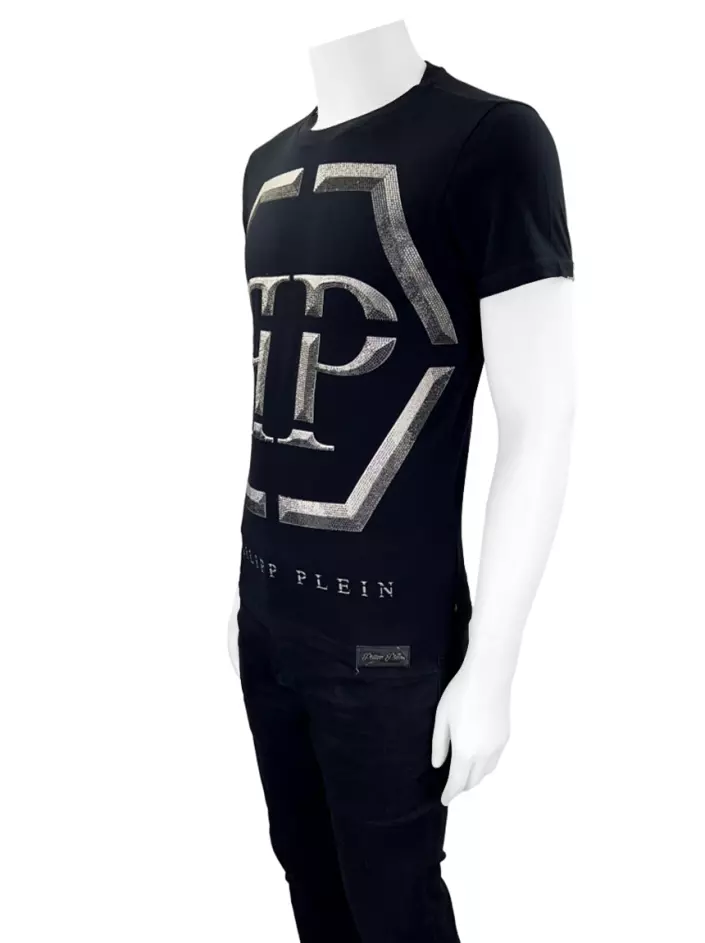Camiseta Philipp Plein Homme Tecido Preto Original - MAI95 | Etiqueta Única