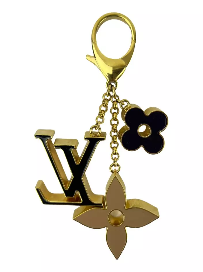 Chaveiro Louis Vuitton LV Facettes Dourado Original - CDIO3