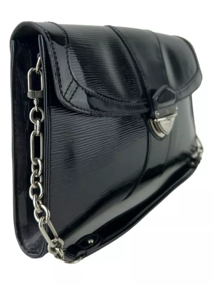 Louis Vuitton Lena Chain Pochette Electric Epi Leather Black