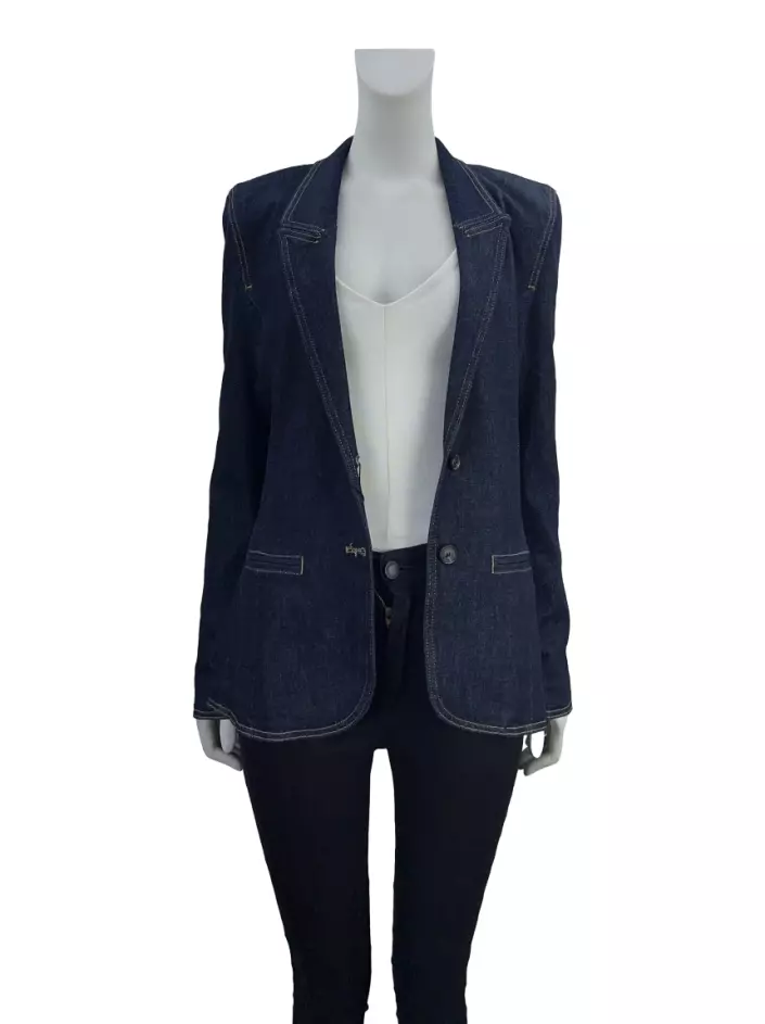 Blazer Zara Tecido Azul Original - SS1824