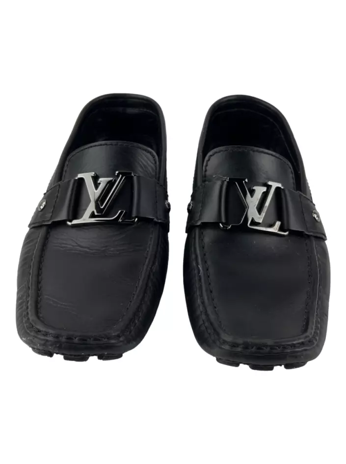 Mocassim Louis Vuitton em Couro Monogram Black - Felix Imports