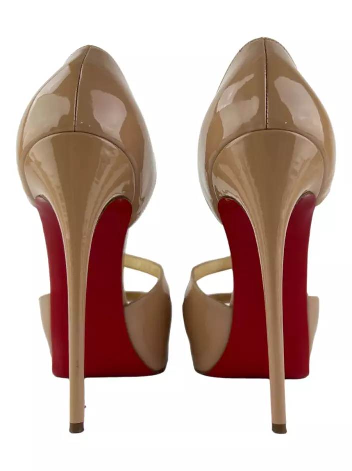 Sandalia Christian Louboutin Catchy Two 120 Bege Original Etiqueta Unica