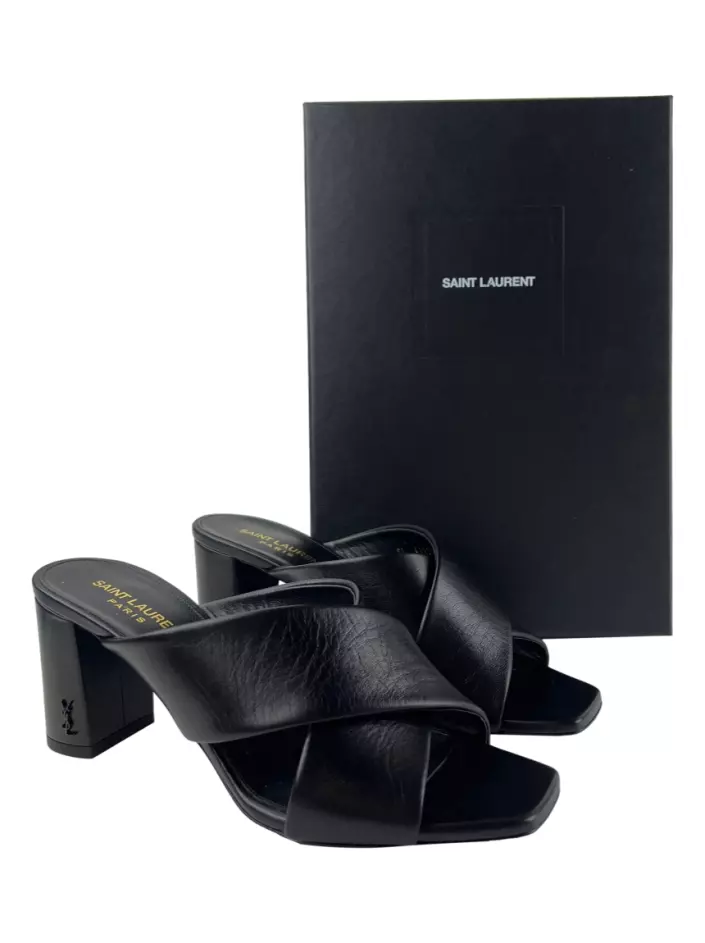 Sapato De Salto Yves Saint Laurent Loulou Preto Original Agfj Etiqueta Nica