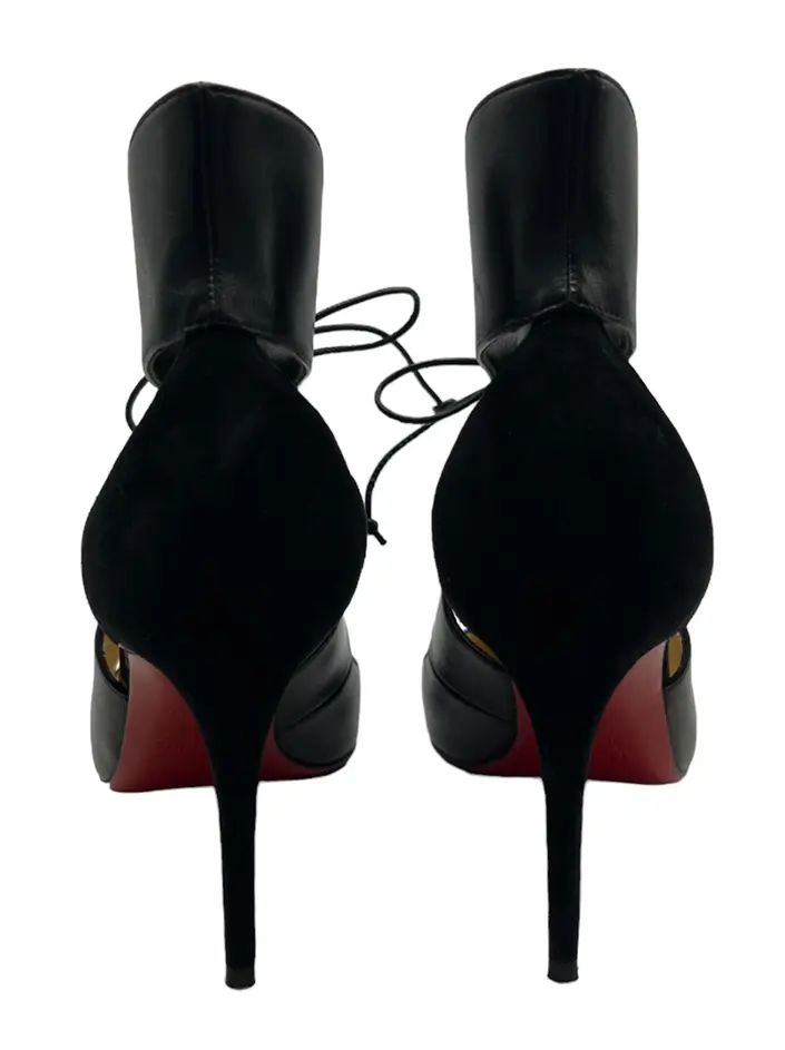 Scarpin Christian Louboutin Ferme Rouge Preto Original Etiqueta Unica